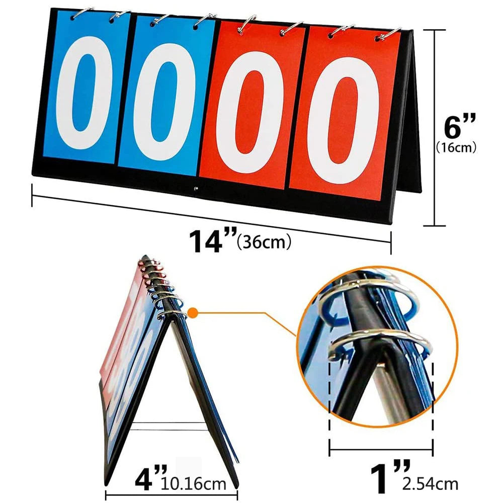 Scoreboard Score Keeper,Volleyball Basketball Tennis Table Tennis Scoreboards(4-Digital)