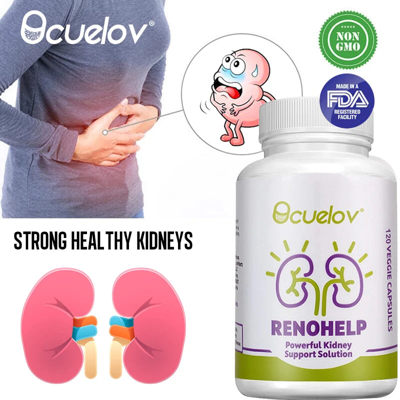 Bcuelov All Natural Kidney Support Supplement Promotes Healthy Kidney Function, Creatinine Levels and Glomerular Filtration