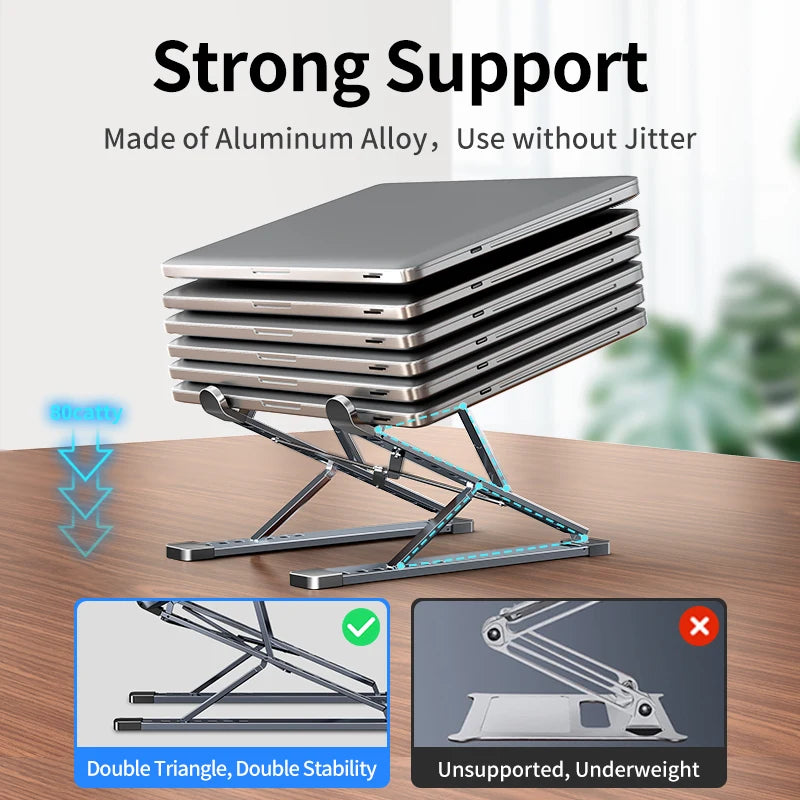 CMASO NEW N8 Adjustable Laptop Stand Aluminum for Macbook Tablet Notebook Stand Table Cooling Pad Foldable Laptop Holder
