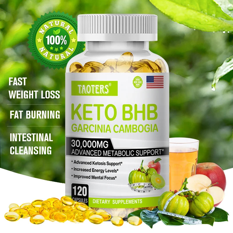 Keto BHB Garcinia Cambogia Extract Supplement 30000mg-Suitable for Men and Women - Energy Production|Healthy Weight Management
