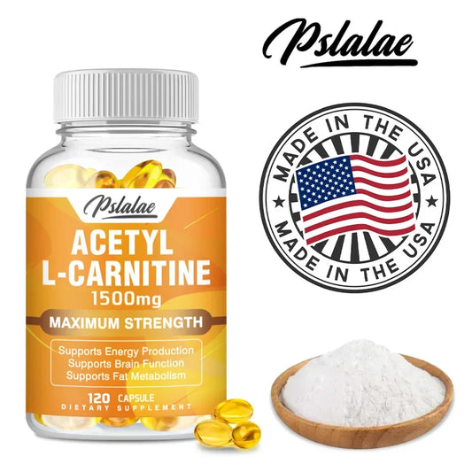 Natural Acetyl-L-Carnitine Capsules 1,500 mg - Natural Energy Generating, Sports Nutrition Supplement