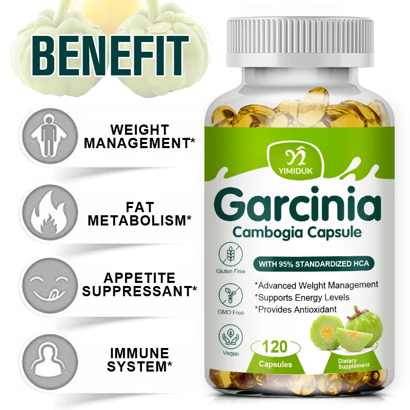 Organic Garcinia Cambogia Extract 95% HCA Weight Loss Fat Burning and Cellulite For Women & Men Slimming Diet Product