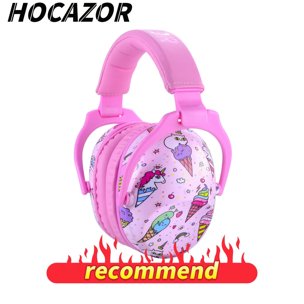 HOCAZOR Kid Earmuffs Noise Protection Safety Ear Muffs Protectors for Children Hearing Defenders Sensory Issues Noise Reduction