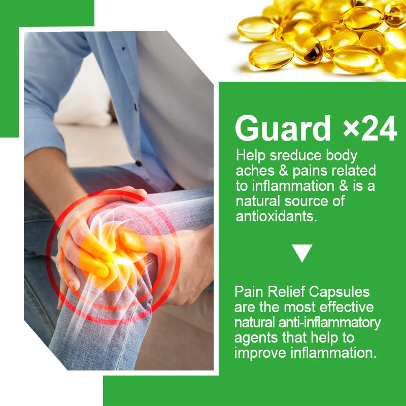Pain Relief Capsules Comfort Guard X24 for Sleep Aid Inflammation Relief Improve Joint Mobility Eases Headaches
