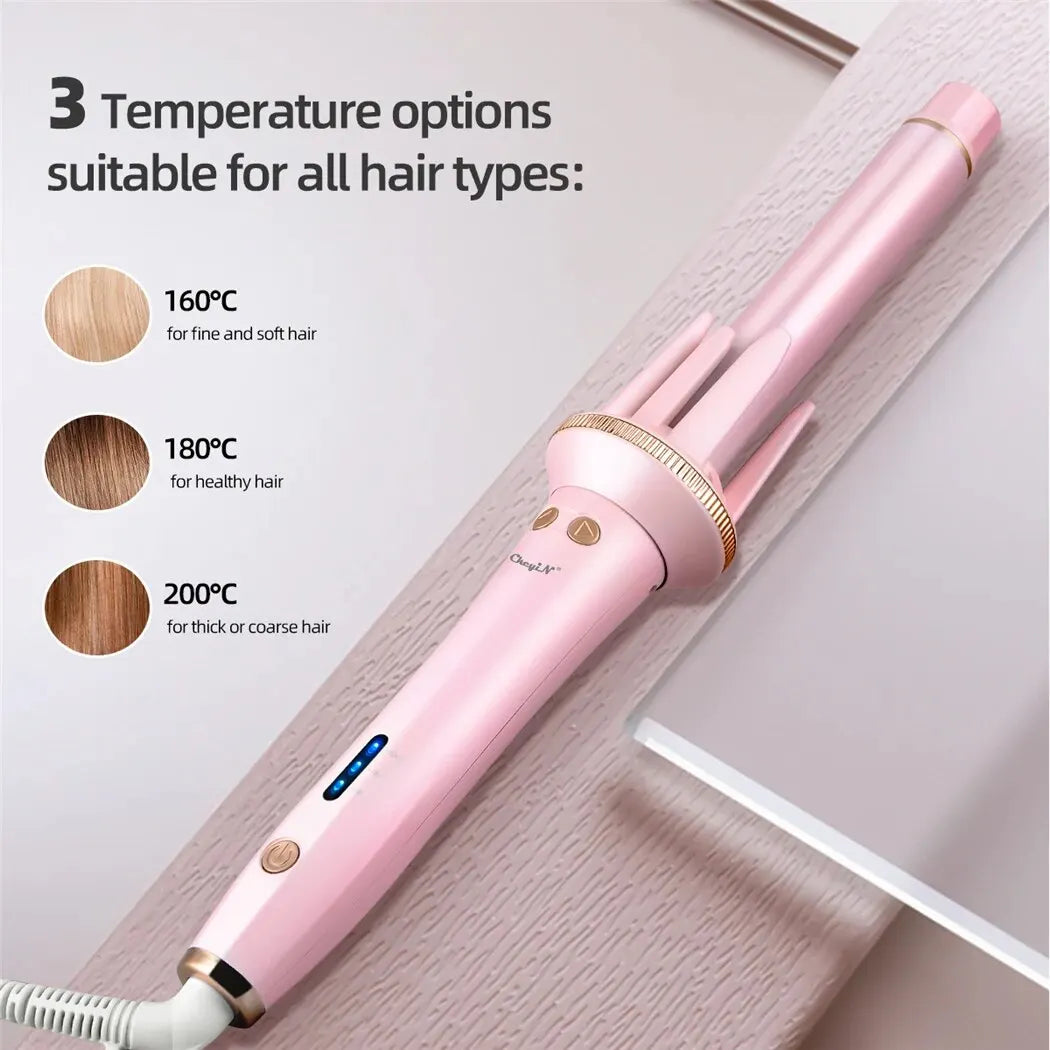 25mm Automatic Hair Curler Stick Professional Rotating Curling Iron Negative Ion Hair Waver Ceramic Coating Styling Machine