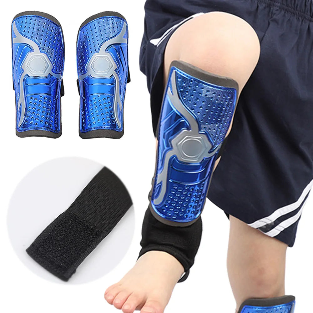 Soccer Shin Guards with Adjustable Strap Football Protectors Pads Wear-Resistant Safety Shank Protector for Kids Junior