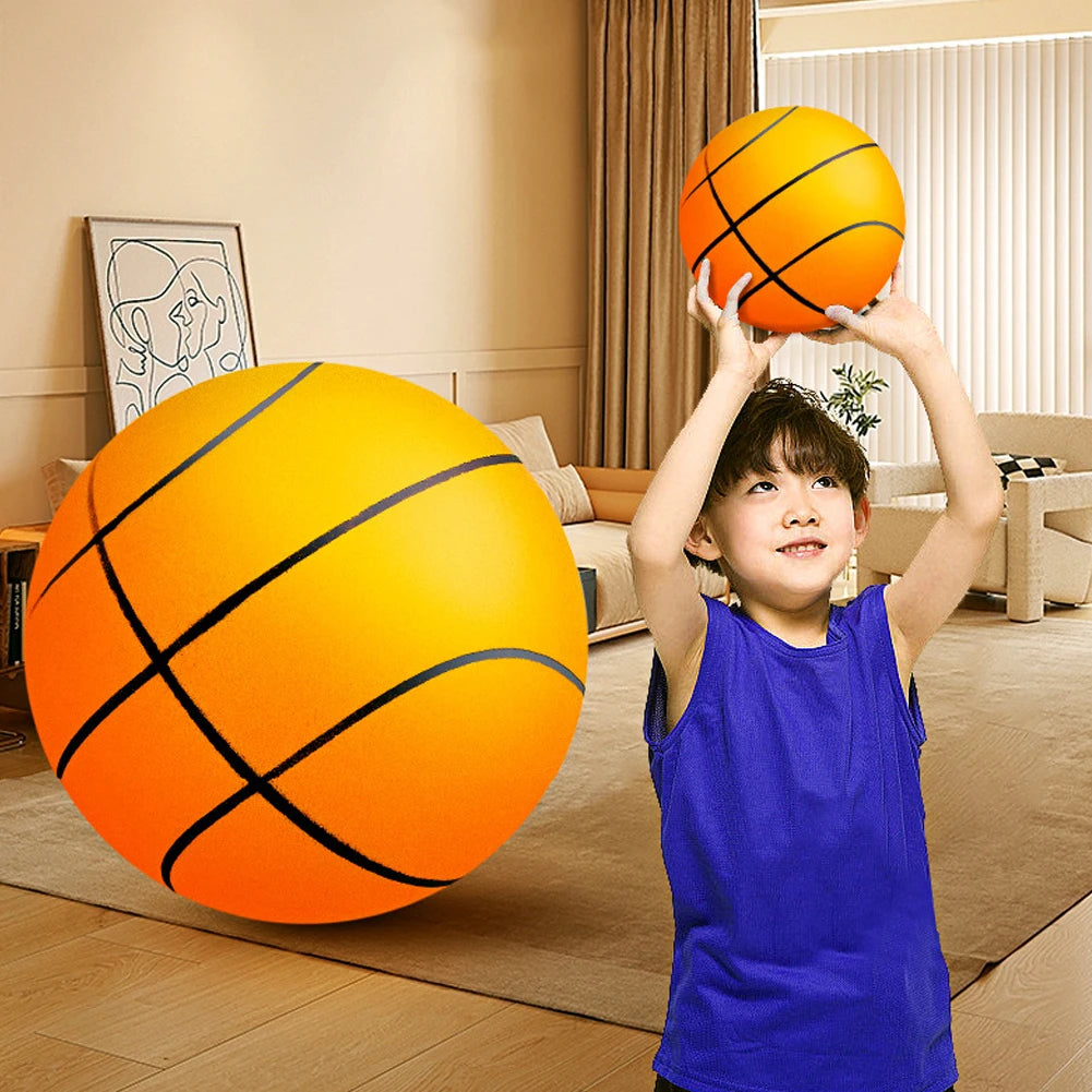 Kids Bouncing Mute Silent Basketball Squeezable Mute Bouncing Basketball Indoor Silent Ball Foam Basketball Bounce Football