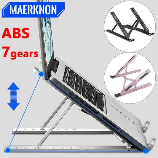 Portable Laptop Stand 7/10 Gears Foldable ABS Tablet for Macbook Apple  Air Pro Lenovo Samsung Bracket Universal Pad PC Holder