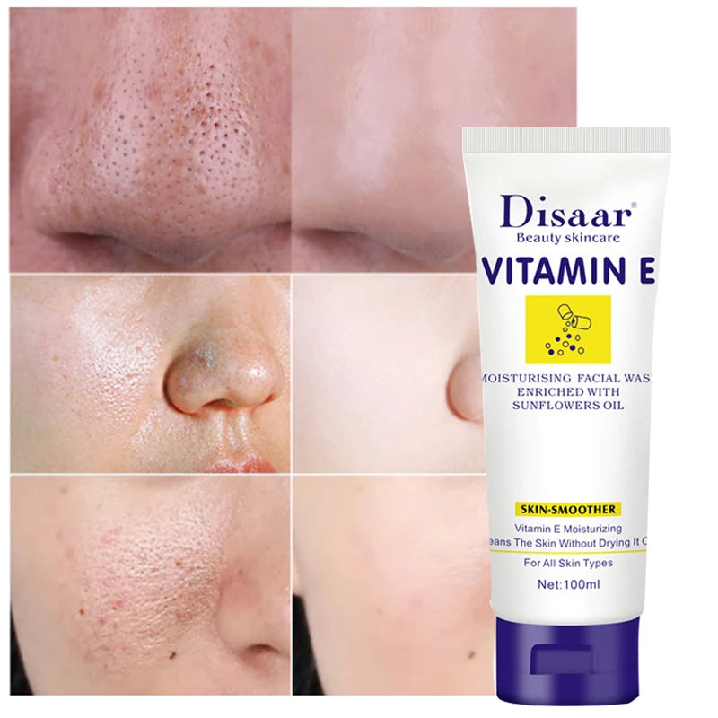 Vitamin E Moisture Clean Amino Acid Mild Remove Blackheads From Pores Acne Skin Tightening Facial Cleanser Facial Care 100ml