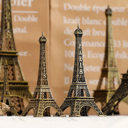 Bronze Paris Eiffel Tower Metal Crafts Home Decoration Accessories Figurine Statue Model Souvenir Home Interior Design 2023 New