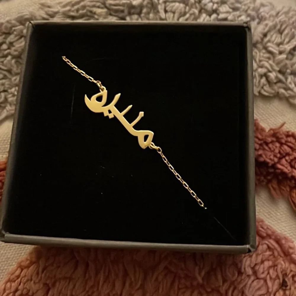 Customized Arabic Name Custom Necklaces for Women Personalized Stainless Steel Gold Chain Choker Islamic Necklace Jewelry Gift