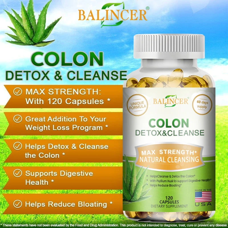 Balincer Colon Cleansing Supplement - Full Body Colon, Digestive Regulation and Gut Health for Men and Women, 120 Capsules