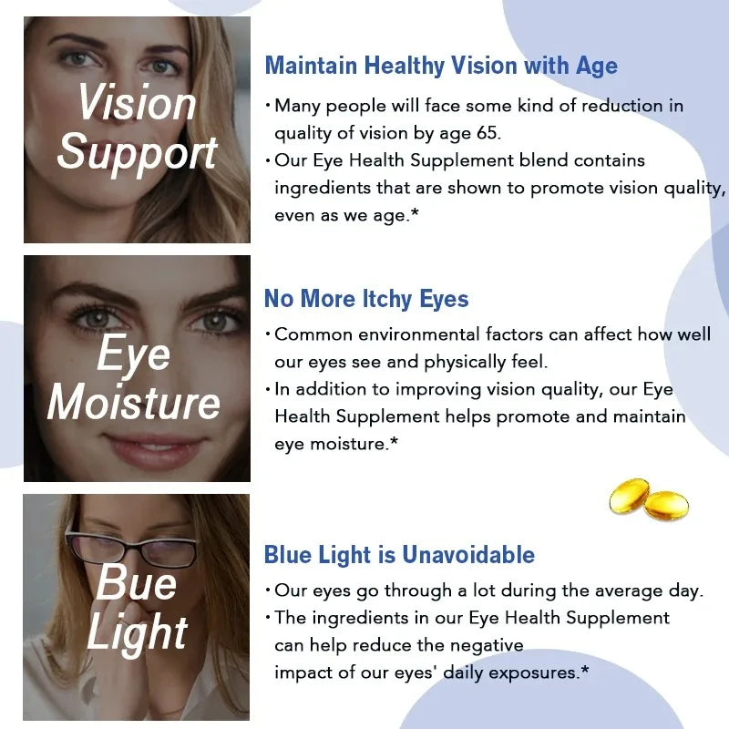 Minch Lutein 20mg Complex with Bilberry & Zeaxanthin Vitamin B Supplement Healthy Eyes Visual Vegetarian Softgel Unflavored