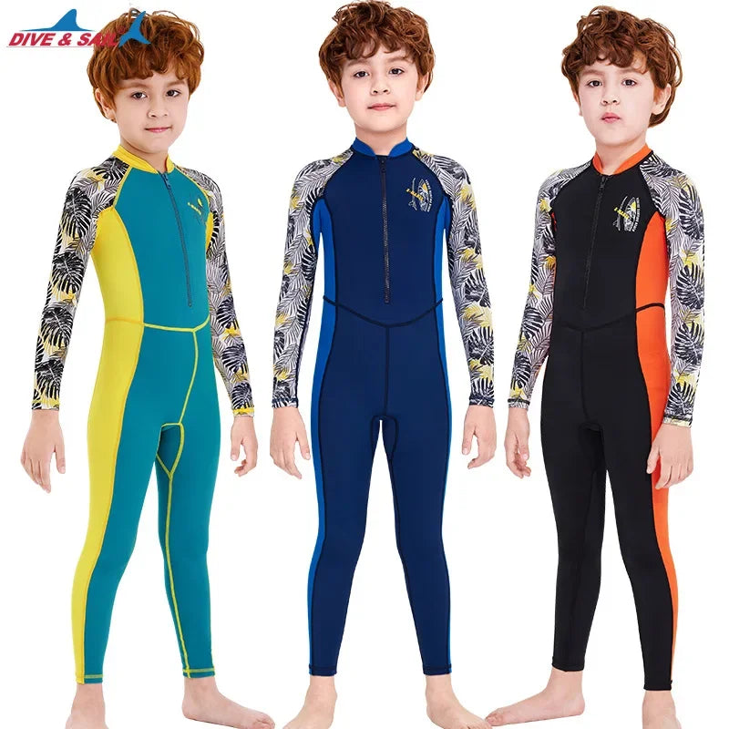 Anti-UV Swimwear Swimsuit Kids Wetsuits UPF50+ Children's Wetsuit for Boys and Girls Beach Play Swimming Diving Surfing Supplies