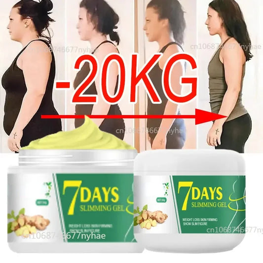 20kg Losing Ginger Fat Burning Cream Massage Belly Slimming Gel Loss Weight Body Shaper Health Care Slime Cream Anticellulite