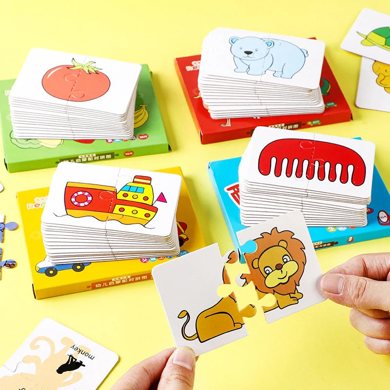 Montessori Cards Educational Toys for Children Learning Educational Puzzles Develop Cognitive Games for Babies Kids Baby Novel