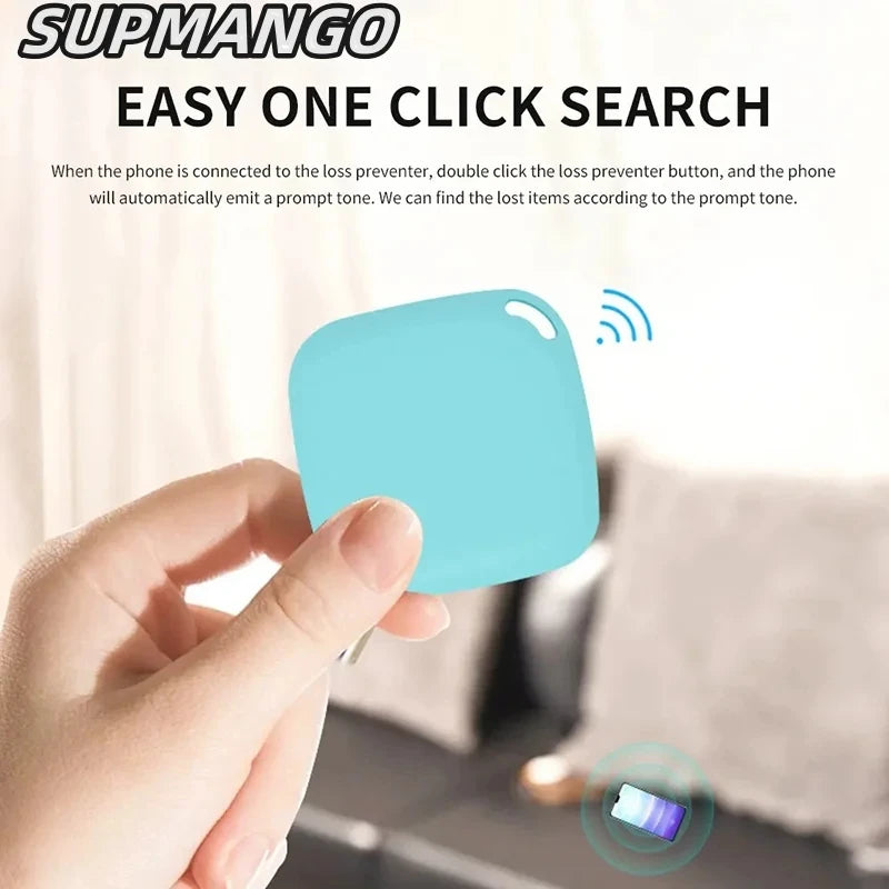Mini Bluetooth 5.0 Tracker AntiLost Device Round Pet Kids Bag Wallet Tracking Smart Finder Locator