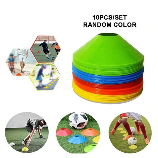 10pcs Soccer Training Sign Dish Pressure Resistant Cones Marker Discs Bucket Outdoor Basketball Football Training Sports Accesso