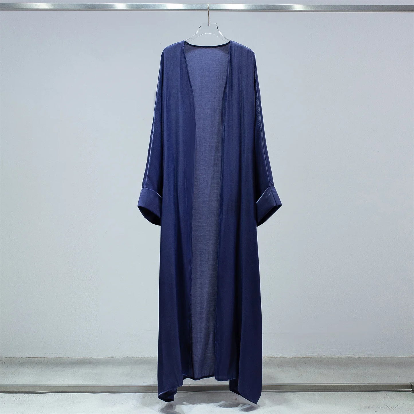 Muslim Out Abaya Open Front kaftan Smocking Sleeve One-piece Prayer Women Jilbabs Cardigan Coat Islamic Clothing Robe Turkish
