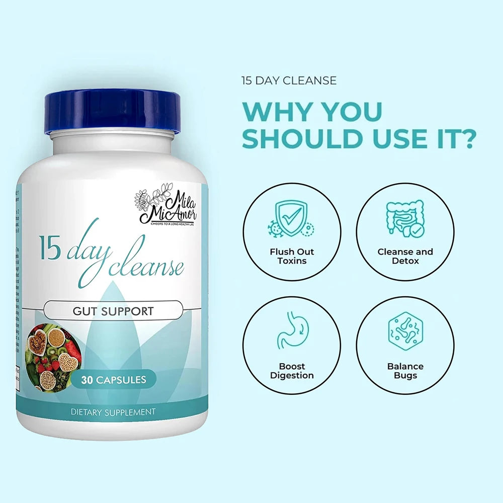 15-day Intestinal Cleansing and Detoxifying Capsules, Targeting The Overall Colon, Digestive Regulation, and Intestinal Health