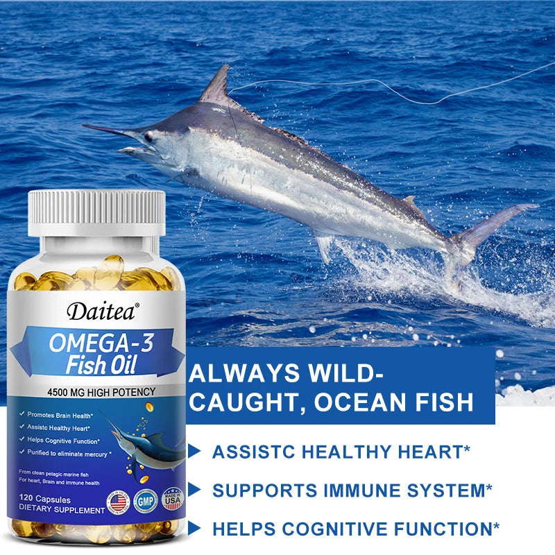 Omega-3 fish oil-benefits the cardiovascular system, protects eye fatigue, cognitive function, and learning ability