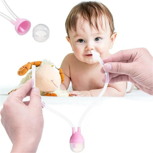 Newborn Baby Safety Nose Cleaner Vacuum Suction Nasal Aspirator Flu Protections    Snot