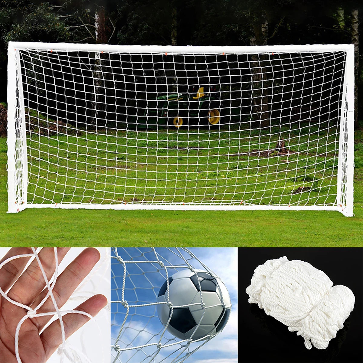 Full Size Football Net For Soccer Goal Post Junior Sports Training 1.8M X 1.2M 2.4M X 1.8M 3.6M X 1.8M Football Net High Qual