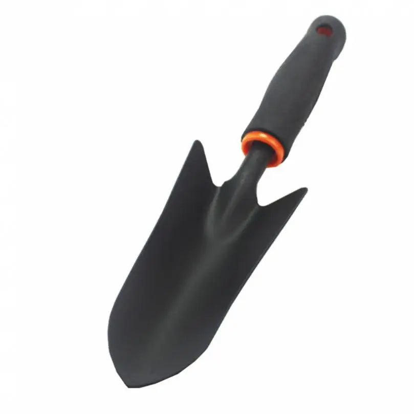 Thicken Iron Head Flower Shovel For Gardening Tool, Black Soft Glue Handle Narrow Shovel