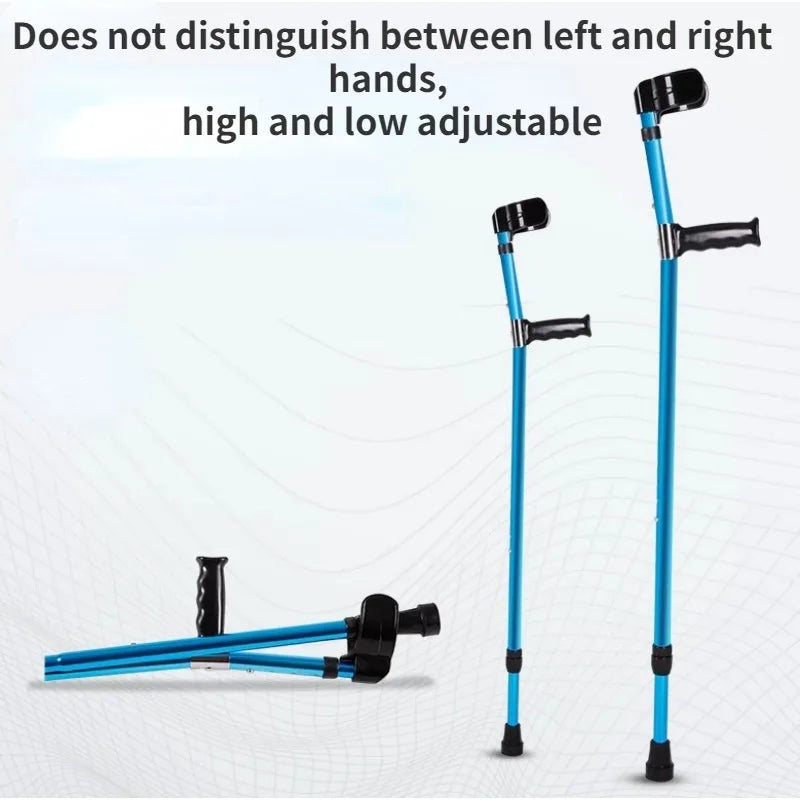 Adjustable Underarm Canes Folding Telescopic Elderly Disabled Trekking Hiking Crutches Portable Aluminum Alloy Walking Stick