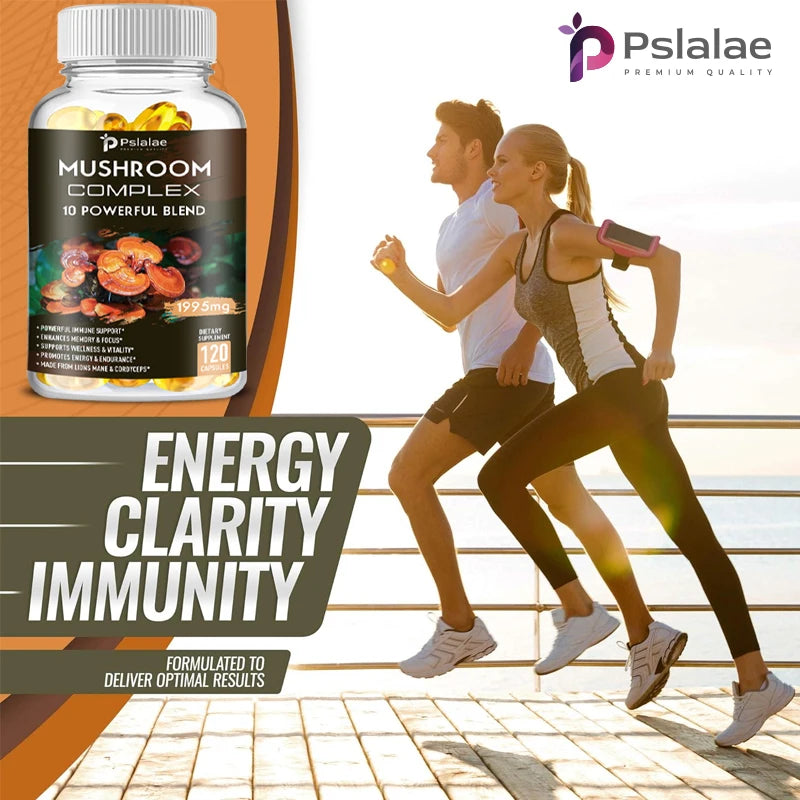 Mushroom Supplements - Support The Immune System, Memory, Focus and Clarity and Increase Energy