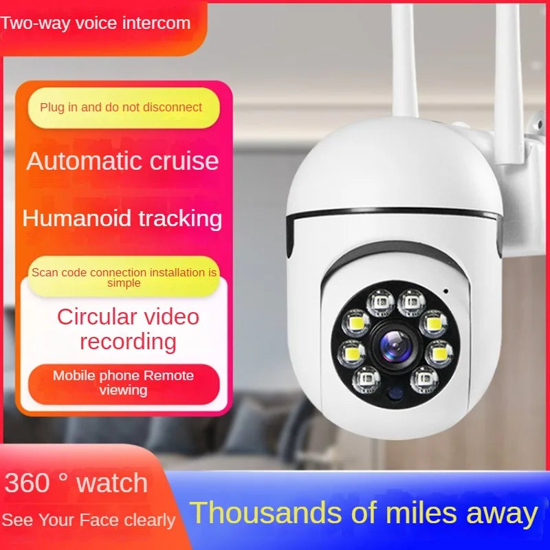 Wifi Video Surveillance IP Cameras Outdoor Night Auto Tracking Dual Screen Human Body Detection Dual Lens Security Protection IP