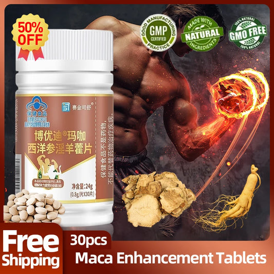 Male Enhancement Pills Male Enhance Endurance Supplement Men Enhancing Energy Booster Enlargement Maca Ginseng Epimedium Tablets