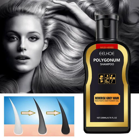 200ml Polygonum Multiflorum Shampoo Herbal White To Repair Anti-off Hair Nutrition Toiletries Moisturizing Black Care B5X3