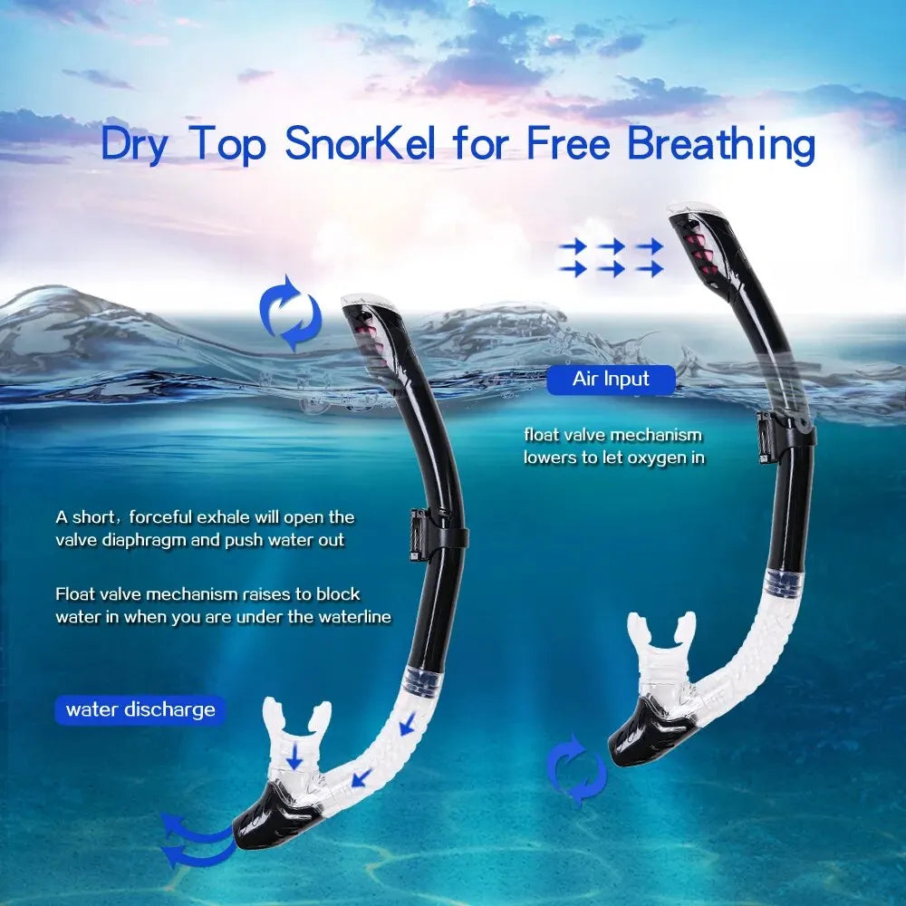 AliExpress Collection Diving Mirror Breathing Tube Set for Men and Women New Adult Large Frame Silicone Face Mirror Swimming