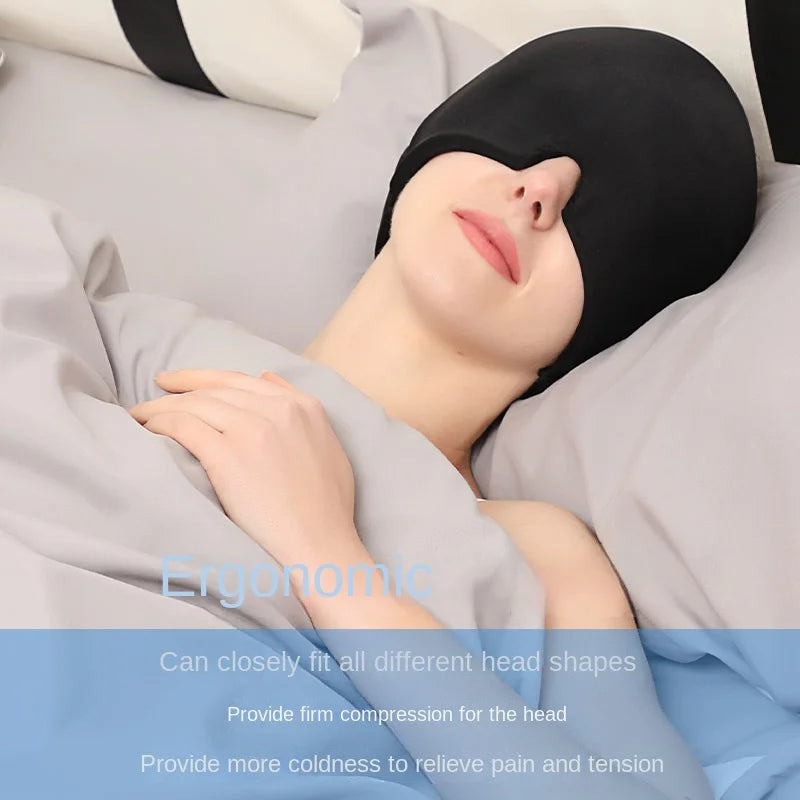 Men Women Head Massager Cap Gel Hot Cold Therapy Headache Migraine Relief Cap Stress Pressure Pain Relief Massage Hat