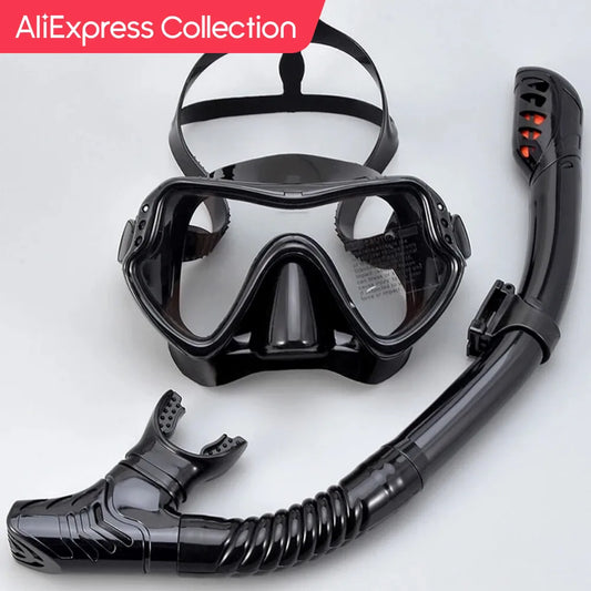 AliExpress Collection Diving Mirror Breathing Tube Set for Men and Women New Adult Large Frame Silicone Face Mirror Swimming