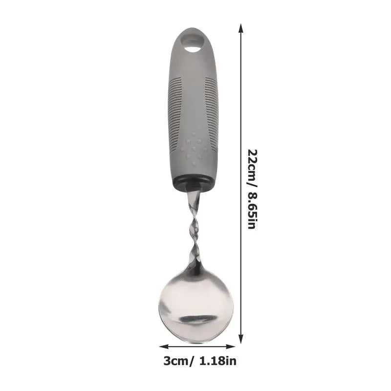 Utensils Elderly Adaptive Fork Tableware Silverware Feeding Cutlery Disabled Bendable Eating Up Built Spoon Adults Self Training