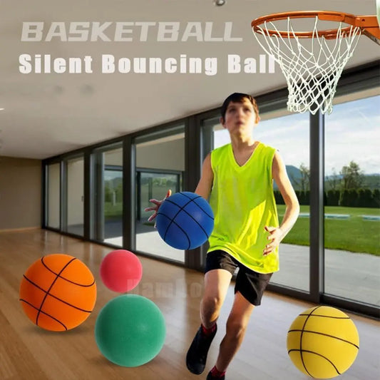 Silent Basketball Squeezable Mute Bouncing Basketball Indoor Training Low Noise Ball for Various Indoor Activities
