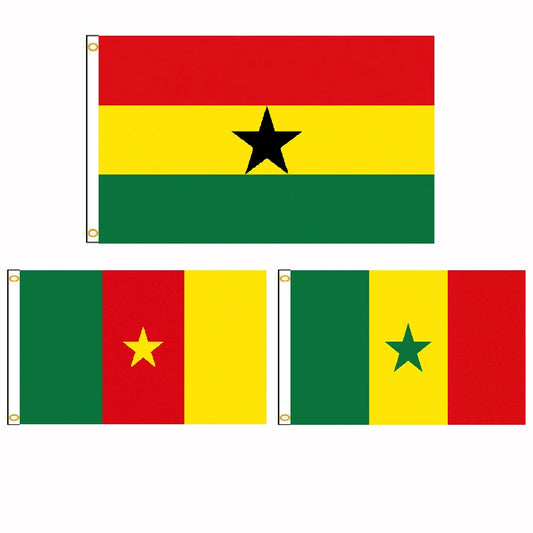 FLAGLINK 90x150CM Ghana Cameroon Senegal National Flags For Decoration