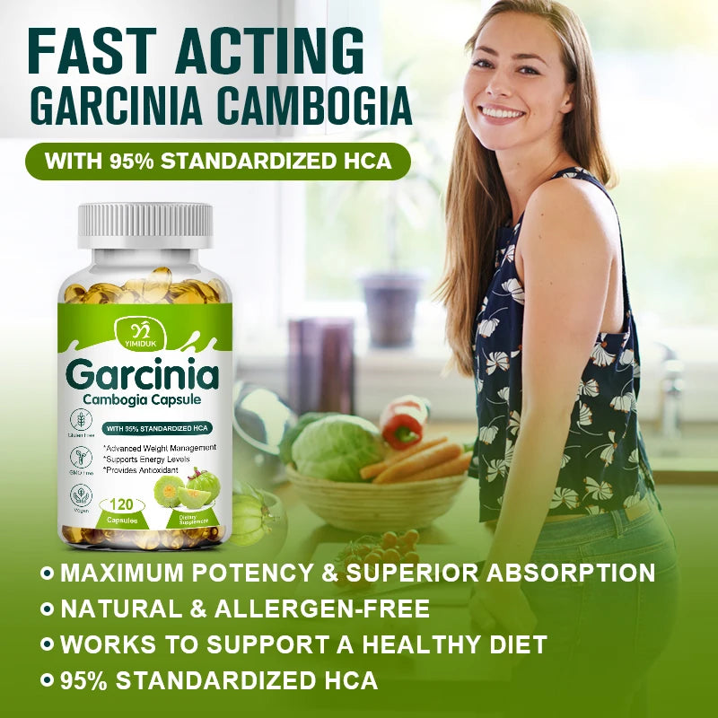 Organic Garcinia Cambogia Extract 95% HCA Weight Loss Fat Burning and Cellulite For Women & Men Slimming Diet Product