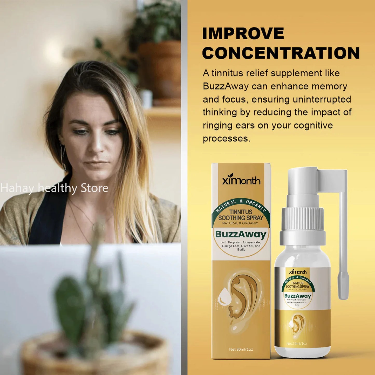 Ear Cleaner Propolis Tinnitus Care Spray Relieve Tinnitus and Discomfort in The Ear Clean Earwax Ear Drops Limpiador De Oídos