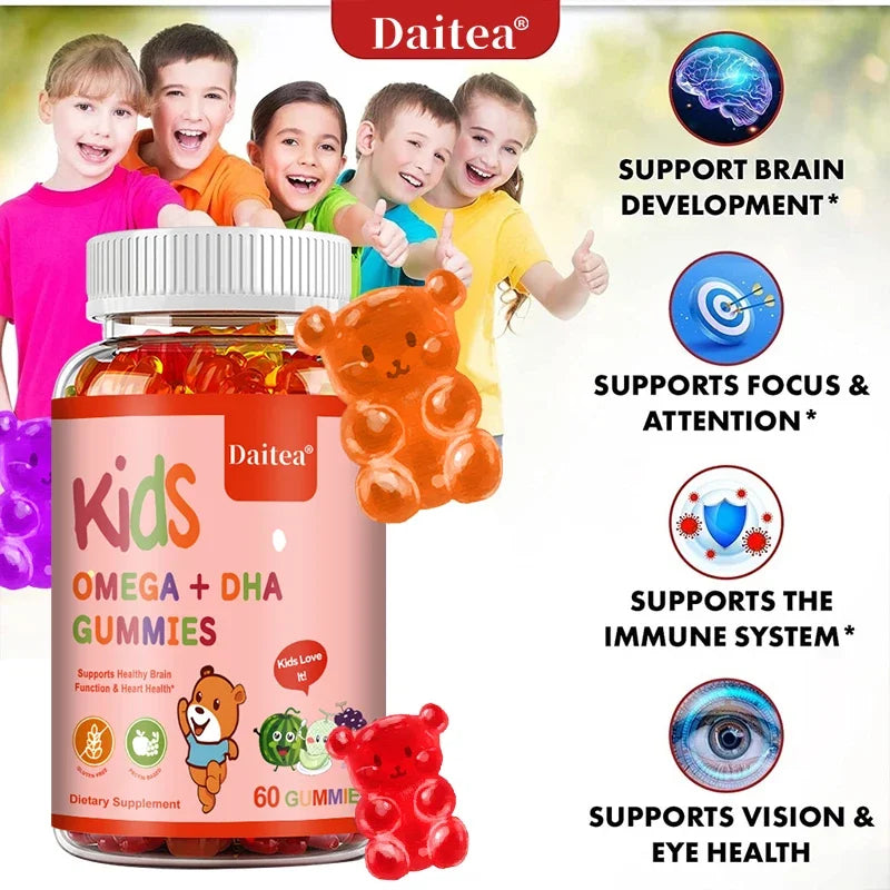 Children's Intelligence Supplement Gummies Support Intelligence, Concentration, Memory and Nutrition To Make Learning Easier