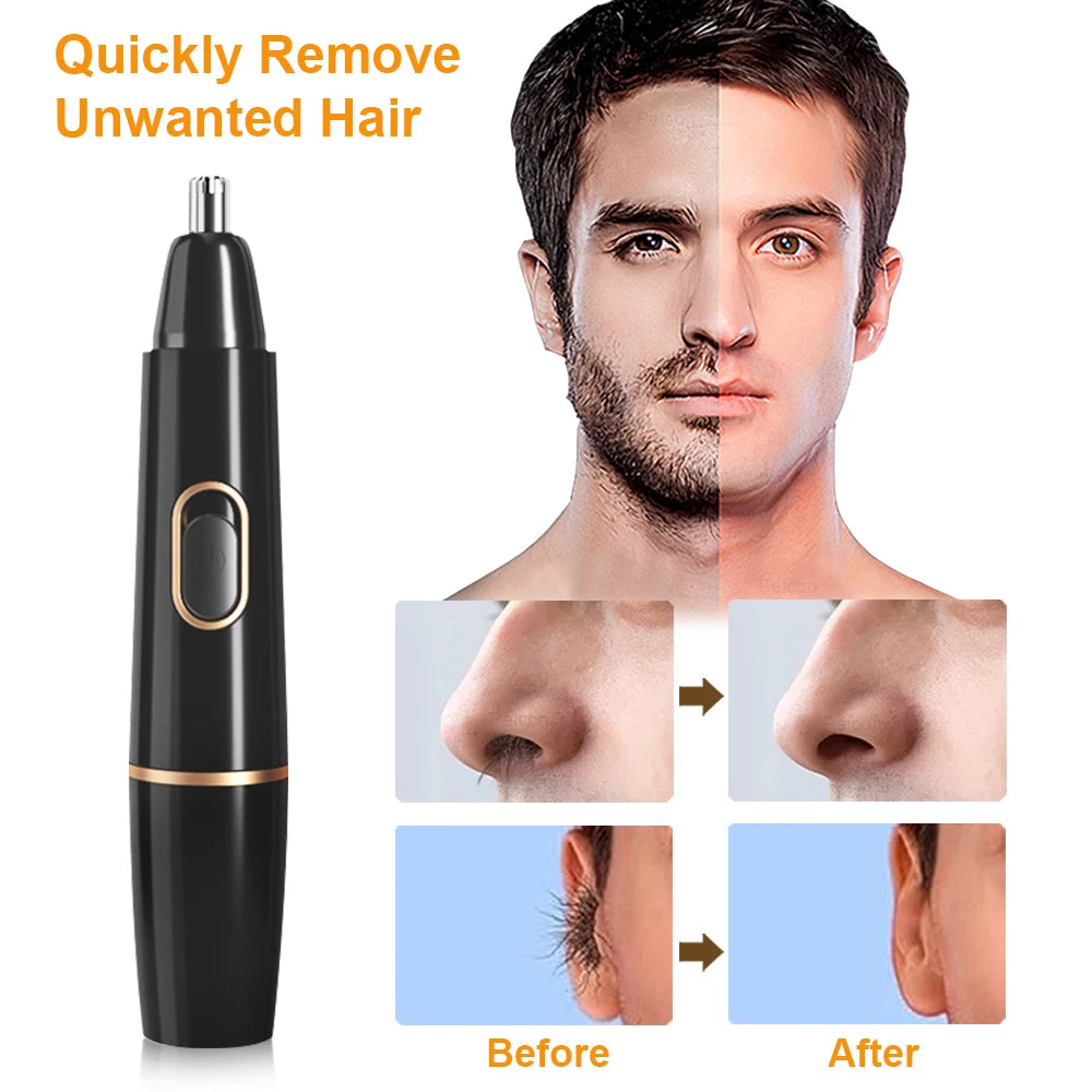 Electric Nose Hair Trimmer for Men Nose Hair Removal Painless Nose Hair Clippers Rechargeable Hair Trimmer for Nose and Ears