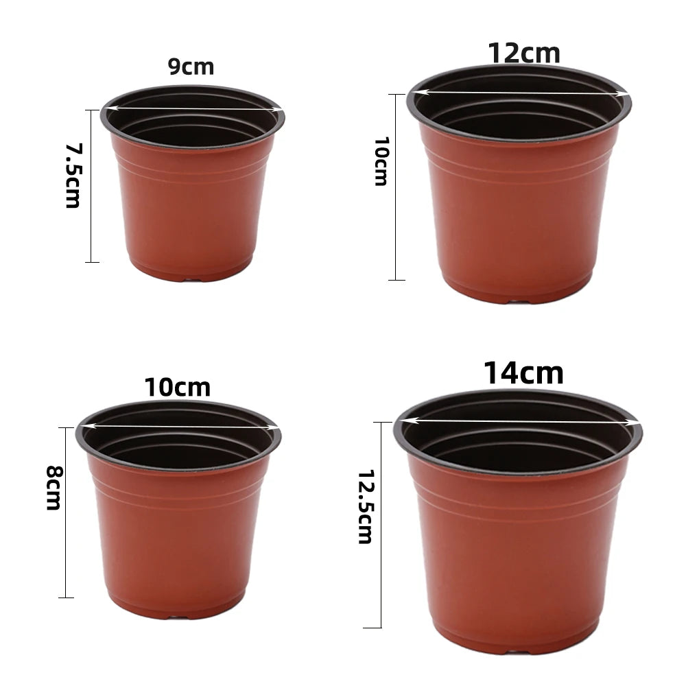 4 Size Plant Pot Garden Nursery Seed Starting Flowerpots Lightweight Succulent Seedling Tray Flower Vegetable Container Box