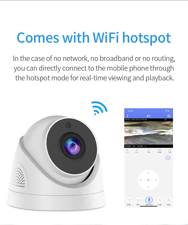 A5 3mp Hd Ip Camera 2.4g Wireless Wifi Night Vision Video Surveillance Security Camcorder Motion Detection Cctv Monitor