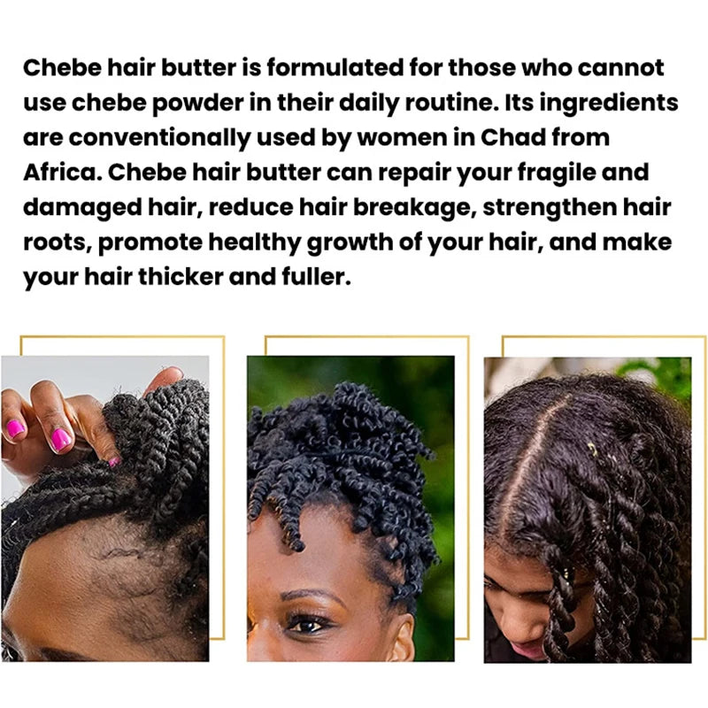 Chebe Powder Africa Women Traction Alopecia Treatment 100% Natural Hair Regrowth Chebe Powder Hair Loss Treatment Get Rid Of Wig