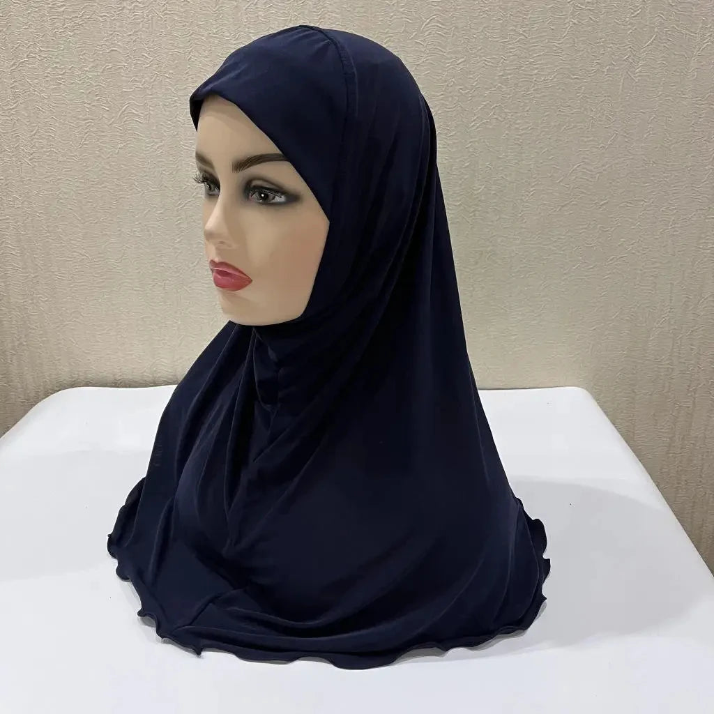 Muslim Hijabs for Kids Girl 7 to 12 years old Islamic Scarf Shawls Soft Stretch Material Malaysia Girl Children Hijabs Wholesale