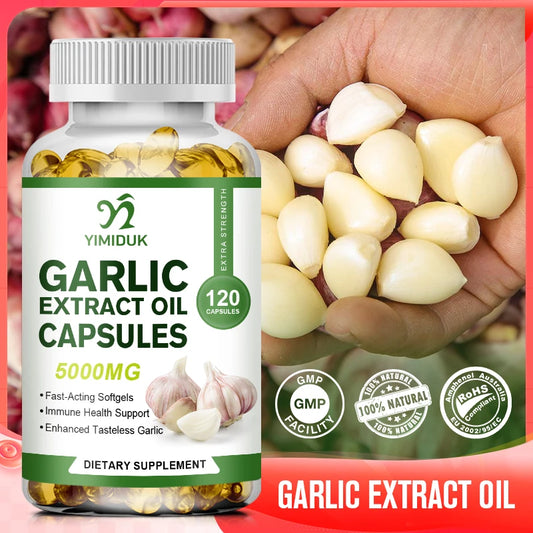 Garlic Oil Extract Capsule Immune and Cardiovascular Support Increase Glutathione Level Cellular Detox