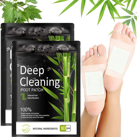 Detox Foot Patches Pads Natural Bamboo Vinegar and Ginger Powder for Better Sleep Stress Relief Cleansing Pad Health Care