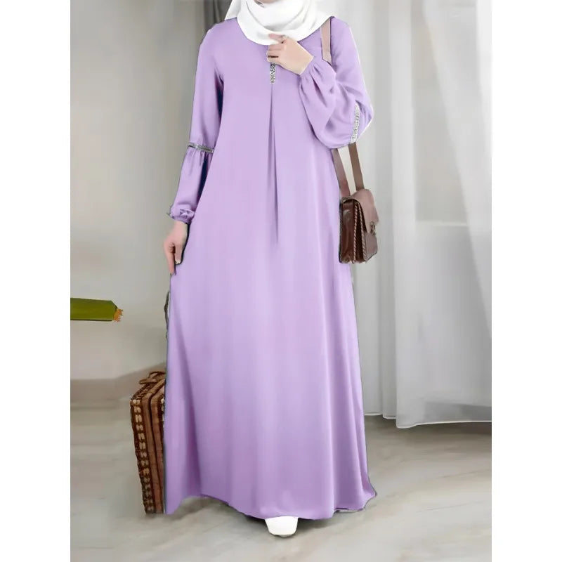 Fashion Saudi Arabia Dubai Abaya Women Dresses Casual Sequin Sundress Outfit Muslim Dress Robe Elegante Femme Islamic Clothing